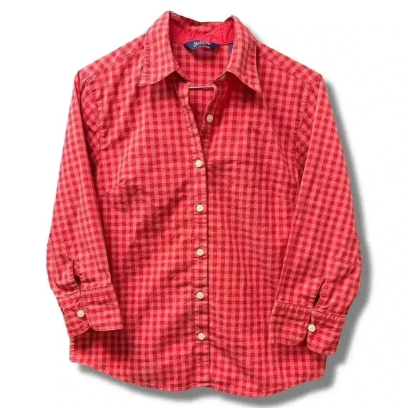 Austin Clothing Co. Tops - Austin Clothing Co. Women's Red Plaid Button-Up Long Sleeve Shirt Size S